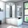 AcquaVapore Kombination Badewanne Dusche K55-R01 Duschtempel 100x170 cm