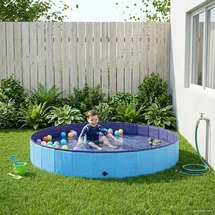 vidaXL Kinder Schwimmbecken Blau Ø200 x 30 cm