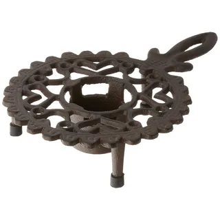 Esschert Design CB28 Stövchen, Gusseisen, braun, 21.6 x 14.4 x 4.7 cm