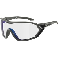 Alpina S-WAY V - Selbsttönende, Bruchfeste & Beschlagfreie Sport- & Fahrradbrille Mit 100% UV-Schutz Für Erwachsene, moon-grey matt, One Size