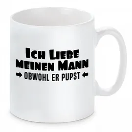 Herzbotschaft Kaffeetasse 0,3 l Weiß