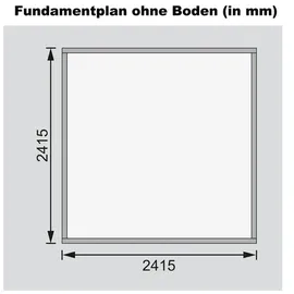 Karibu Amberg 4 2,42 x 2,42 m terragrau