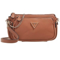 GUESS Women Noelle DBL Pouch Crossbody Bag, Leichter Cognac