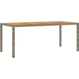 vidaXL Garten Essgruppe 7-tlg. Grau