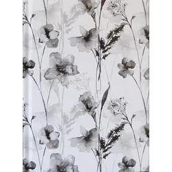 ADINA Notizbuch A5 fester Deckel dotted Aquarell Blumen monochrom