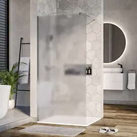 Bernstein Duschabtrennung Walk-In EX101 Nano Echtglas 10mm Milchglas 110cm