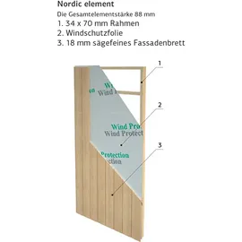 Palmako Gartenhaus Ly 3,67 x 5,02 m Beige
