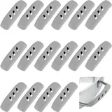 16 Stück Topfgriffe aus Silikon, Topfgriffhalter, Topfdeckel aus Silikon, hitzebeständiger Silikongriff für Auflaufformen, Bratpfannen, grau/7,3 x 2