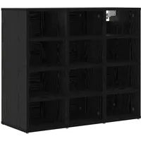 VidaXL Schuhschrank Schwarze Eiche 103x30x51 cm Holzwerkstoff