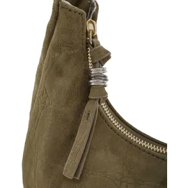 FredsBruder Velvet Wild Umhängetasche Leder Braun/Khaki
