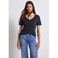 STREET ONE T-Shirt mit Herzausschnitt - Blau