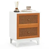 Costway Nachtschrank 46 x 33 x 59,5 cm Weiß