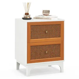 Costway Nachtschrank 46 x 33 x 59,5 cm Weiß