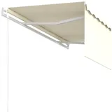 vidaXL Automatisch Gelenkarmmarkise 350 x 250 cm creme inkl. Jalousie 3069287