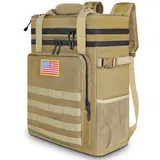 AYAMAYA Taktischer Rucksack, auslaufsicher, 40 Dosen, weicher Kühlrucksack mit Griff, wasserdicht, isoliert, taktische Lunchbox-Tasche für Arbeit, Strand, Reisen, Camping, Picknick, Wandern