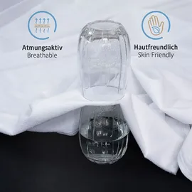 Komfortec Matratzenschoner 2er Set 180 x 200 cm weiß