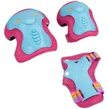 Hudora 83318 Protektorenset Skate Wonders, Gr. M, türkis/pink