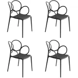 Driade - Sissi Armlehnenstuhl Outdoor, dunkelgrau (4er-Set)