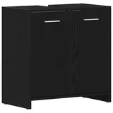 vidaXL Waschbeckenunterschrank Schwarz Eichen-Optik 60x33x60 cm