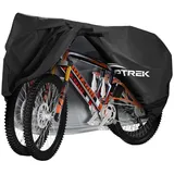 Toptrek Fahrradabdeckung für 2 Fahrräder Wasserdicht 210T Oxford Hochwertige Fahrradgarage Fahrradplane Fahrrad Regenschutz 210 x 110 x 95 cm Fahrradschutzhülle mit Beutel