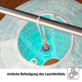 Hellum LED Lampion 5x30cm Nylon 15 Farboptionen inkl. Fernbedienung Weiß