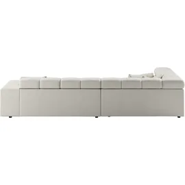 INOSIGN Ecksofa »Ancona incl. Kopfteilverstellung, OTTOs Choice, Breite 319cm, L-Form« wahlweise motorische Sitztiefenverstellung, auch in Cord + Easy Care, weiß