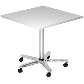 Hammerbacher VST88 Stehtisch höhenverstellbar lichtgrau 80,0 x 80,0 x 72,0 - 114,0 cm