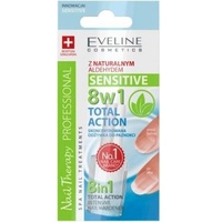 Eveline Cosmetics Nail Therapy Professional Nail Conditioner 8in1 Total Action Sensitive, 12 ml
