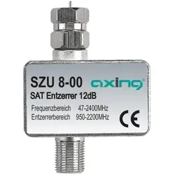 Axing SZU8-00 Breitband-Entzerrer, 47-2200 MHz, max. 12 dB Entzerrung, DC-Durchlass SZU00800 SZU 8-00