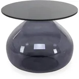 Paroli Beistelltisch Anna schwarz Glas H/D: ca. 42x52 cm) - Schwarz
