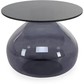 Paroli Beistelltisch Anna schwarz Glas H/D: ca. 42x52 cm) - Schwarz