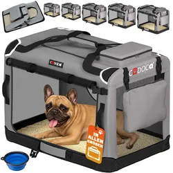 Hundebox faltbar M 60x42x44cm Grau