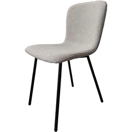 SalesFever Esszimmerstuhl Bouclé hellgrau 4er Set