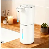 REDOM Seifenspender Spender für Flüssigseife Sensor Seifenpumpe Wandseifenspender, (mit Sensor 4 Dosierstufen 380 ml Wand- und Tischmontage, 1-tlg., Infrarot-Sensor Wiederaufladbar Ohne Bohren Wandmontage berührungslos), IPX5 Wasserdicht für Bad Toilette Küche Büro Hotel usw weiß