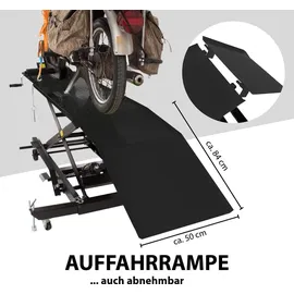 Trutzholm Motorradhebebühne hydraulisch 360 kg Breite 47 cm Kleine Montagebühne Heber Motoradlift Lift Schwarz