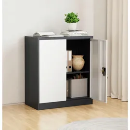 VCM Malivo 2fach Aktenschrank 90 x 80 x 40 schwarz