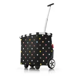 reisenthel carrycruiser dots – Tragbarer Einkaufstrolley mit stabilem Aluminiumrahmen, Schultergurt und herausnehmbarer Netz-Innentasche – Aus wasserabweisendem Material