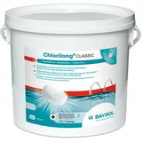 BAYROL Chlorilong CLASSIC - Pool Desinfektion - Chlortabletten 250g, sehr hoher Aktivchlor Gehalt, langsam löslich - 5 kg