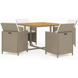 vidaXL Gartenmöbel Set 5-tlg. Beige