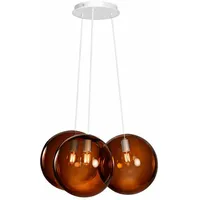 s.luce Orb Cluster 3-flg. 20 cm Rund Braun/Weiß