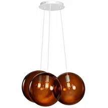 s.luce Orb Cluster 3-flg. 20 cm Rund Braun/Weiß
