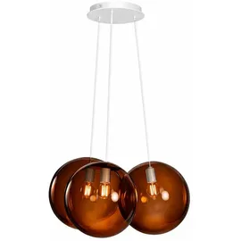s.luce Orb Cluster 3-flg. 20 cm Rund Braun/Weiß