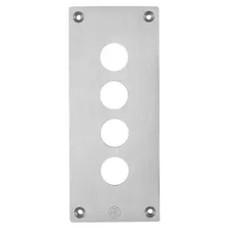 Schneider Electric XAPE304 Einbauplatte, XAP-E, Metall, 4 horizontale Bohrungen