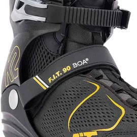 K2 Skates Herren Inline Skates F.I.T. 90 BOA, Grey - Mustard, 30G0815.1.1.120