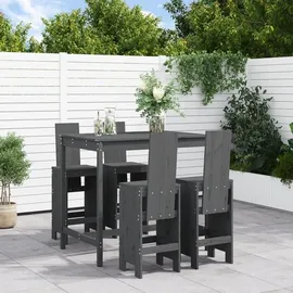 vidaXL Gartenbar-Set 5-tlg. Grau
