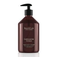 Jean&Len Hand & Body Cleanser Cardamom Tonka, für ein duftendes Reinigungserlebnis, Körper- & Handseife in einer hochwertigen Flasche, exotisch-würziger Duft, vegan, 500 ml