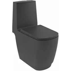 -RESA S Spiralflush-UNI-Trap WC versteckte Befestigung mattschwarz
