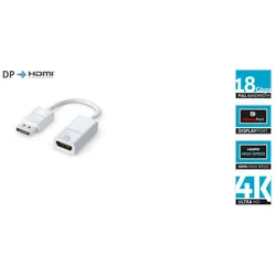 PureLink IS100 - Aktiver 4K DisplayPort / HDMI Portsaver Adapter - 10 cm Kabel -...