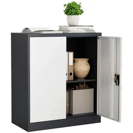 VCM Malivo 2fach Aktenschrank 90 x 80 x 40 schwarz