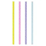 NATURALLY Trinkhalme aus Papier „Pünktchen“, dick, bunt, Ø8mm, 25cm, 150 Stk.